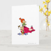 PEBBLES™ en Bam Bam en Dino Playtime Kaart (Gele Bloem)