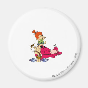 PEBBLES™ en Bam Bam en Dino Playtime Magneet