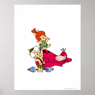 PEBBLES™ en Bam Bam en Dino Playtime Poster