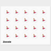 PEBBLES™ en Bam Bam en Dino Playtime Ronde Sticker (Vel)