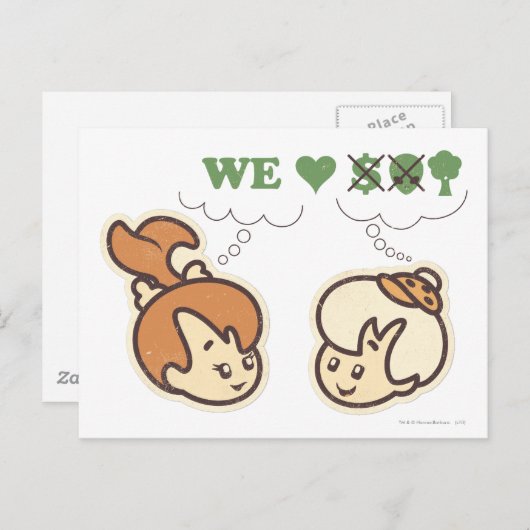 PEBBLES™ en Bam Bam houdt van Natuur Briefkaart (Voorkant / Achterkant)