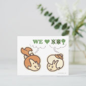 PEBBLES™ en Bam Bam houdt van Natuur Briefkaart (Staand voorkant)