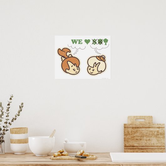 PEBBLES™ en Bam Bam houdt van Natuur Poster (Keuken)