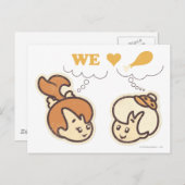 PEBBLES™ en Bam Bam Love Food Briefkaart (Voorkant / Achterkant)