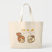 PEBBLES™ en Bam Bam Love Food Grote Tote Bag (Voorkant)
