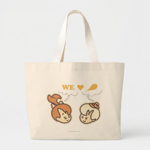 PEBBLES™ en Bam Bam Love Food Grote Tote Bag