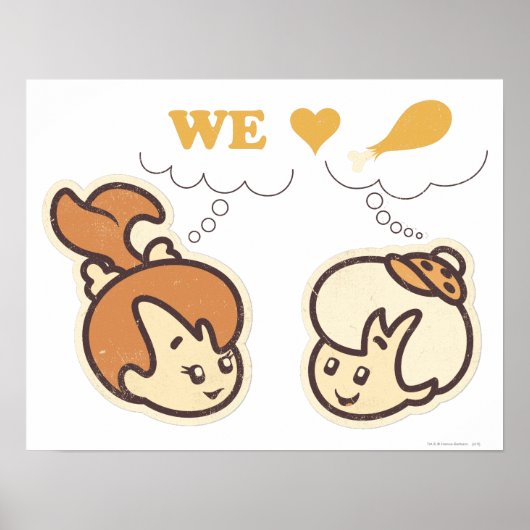 PEBBLES™ en Bam Bam Love Food Poster (Voorkant)