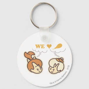 PEBBLES™ en Bam Bam Love Food Sleutelhanger