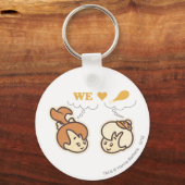 PEBBLES™ en Bam Bam Love Food Sleutelhanger (Voorkant)