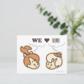 Pebbles en Bam Bam We houden van Briefkaart (Staand voorkant)