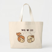 Pebbles en Bam Bam We houden van Grote Tote Bag (Voorkant)