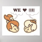 Pebbles en Bam Bam We houden van Poster (Voorkant)