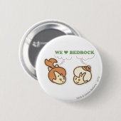 PEBBLES™ en Bam Love Bedrock Ronde Button 5,7 Cm (Voorkant /achterkant)