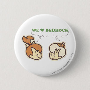 PEBBLES™ en Bam Love Bedrock Ronde Button 5,7 Cm