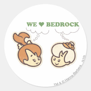 PEBBLES™ en Bam Love Bedrock Ronde Sticker
