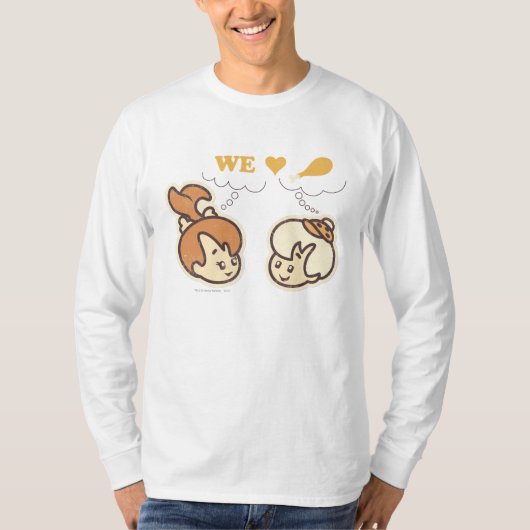 PEBBLES™ en BAMM-BAMM™ Love Food T-shirt (Voorkant)