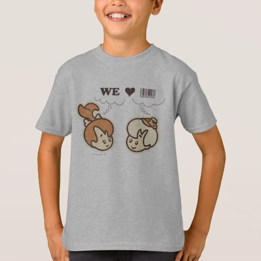 Pebbles en BAMM-BAMM™ we houden van T-shirt (Voorkant)