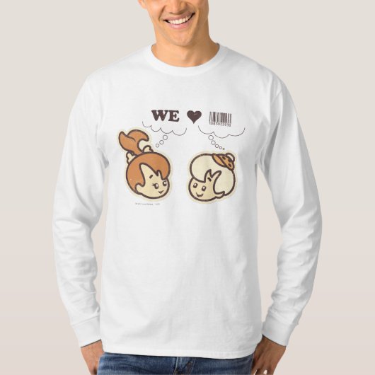 PEBBLES™ en BAMM-BAMM™ Wij houden van T-shirt (Voorkant)