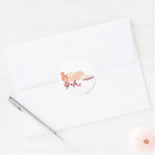 PEBBLES™ en Butterflies Ronde Sticker (Envelop)