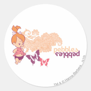 PEBBLES™ en Butterflies Ronde Sticker