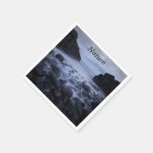 Pebbles en Rocks langs de Ocean Shoreline Napkin Servet (Hoek)