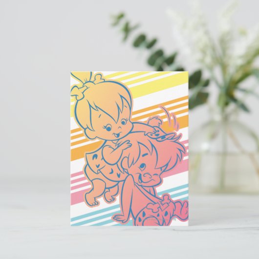 PEBBLES™ Grooming Bam Bam Briefkaart (Staand voorkant)