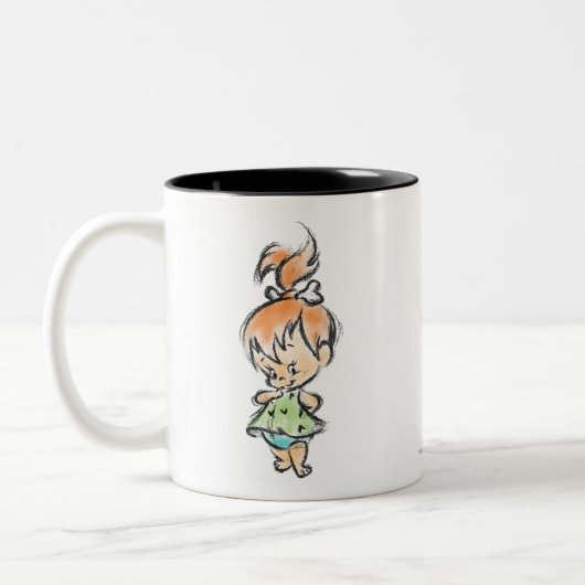 PEBBLES™ - Hand Drawn Sketch Tweekleurige Koffiemok (Links)