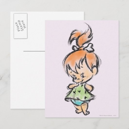 PEBBLES™ - Handtekening schets Briefkaart (Voorkant / Achterkant)