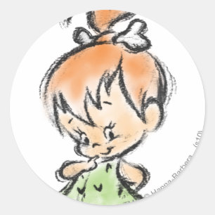 PEBBLES™ - Handtekening schets Ronde Sticker