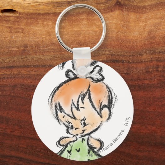 PEBBLES™ - Handtekening schets Sleutelhanger (Voorkant)