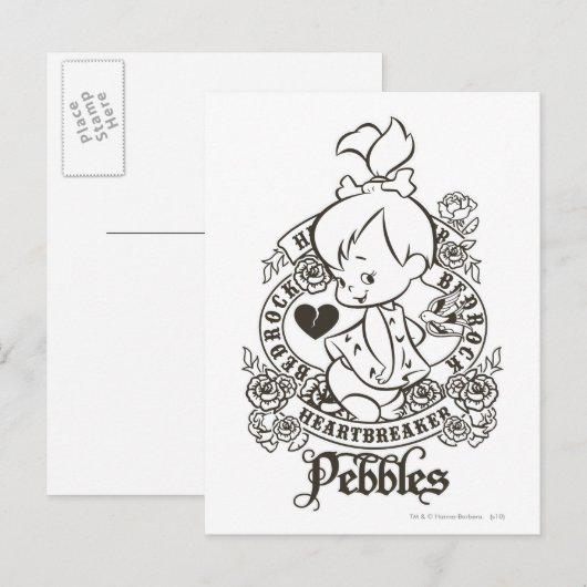 PEBBLES™ Heartbreaker B&W Briefkaart (Voorkant / Achterkant)