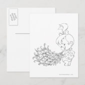 PEBBLES™ in Peacock Briefkaart (Voorkant / Achterkant)