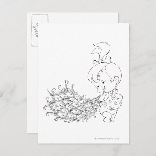 PEBBLES™ in Peacock Briefkaart (Voorkant / Achterkant)