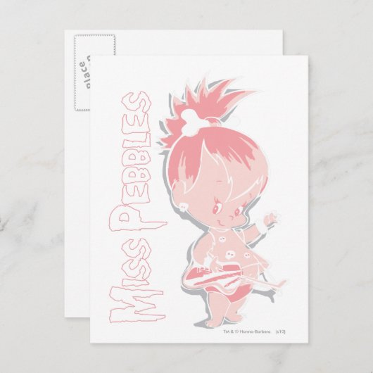 PEBBLES™ in Roze Briefkaart (Voorkant / Achterkant)