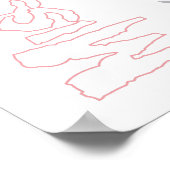 PEBBLES™ in roze Poster (Hoek)