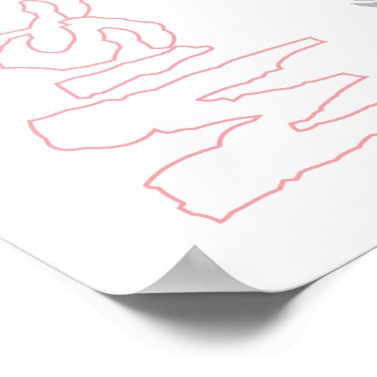 PEBBLES™ in roze Poster (Hoek)