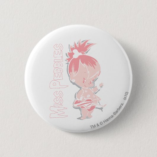 PEBBLES™ in roze Ronde Button 5,7 Cm (Voorkant)