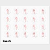 PEBBLES™ in roze Ronde Sticker (Vel)