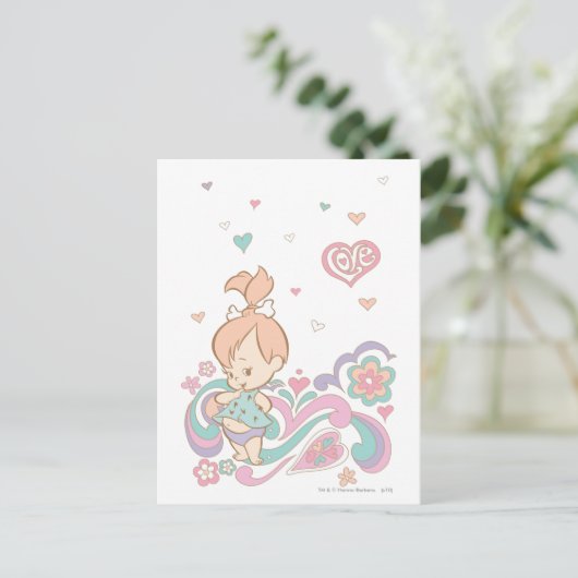 PEBBLES™ Love Swirls Briefkaart (Staand voorkant)