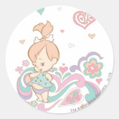 PEBBLES™ Love Swirls Ronde Sticker (Voorkant)
