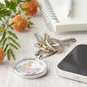 PEBBLES™ Love Swirls Sleutelhanger (Zijkant)