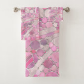 Pebbles Mosaic Art - Roos Blush Pink Bad Handdoek (Insitu)
