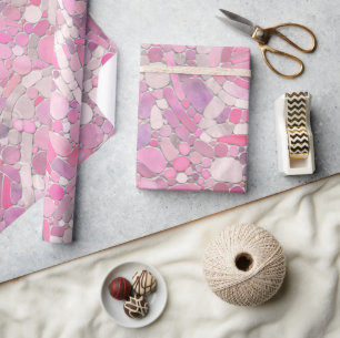 Pebbles Mosaic Art - Roos Blush Pink Cadeaupapier