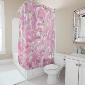 Pebbles Mosaic Art - Roos Blush Pink Douchegordijn (In situ)