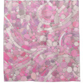 Pebbles Mosaic Art - Roos Blush Pink Douchegordijn (Voorkant)
