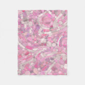 Pebbles Mosaic Art - Roos Blush Pink Fleece Deken (Voorkant)