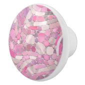 Pebbles Mosaic Art - Roos Blush Pink Keramische Knop (Rechts)