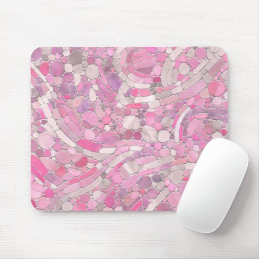 Pebbles Mosaic Art - Roos Blush Pink Muismat (Met muis)