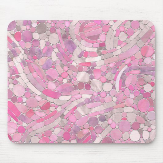 Pebbles Mosaic Art - Roos Blush Pink Muismat (Voorkant)