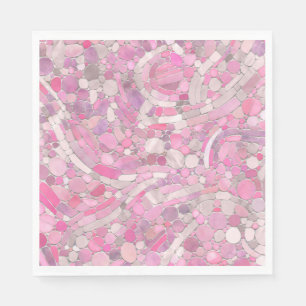 Pebbles Mosaic Art - Roos Blush Pink Servet